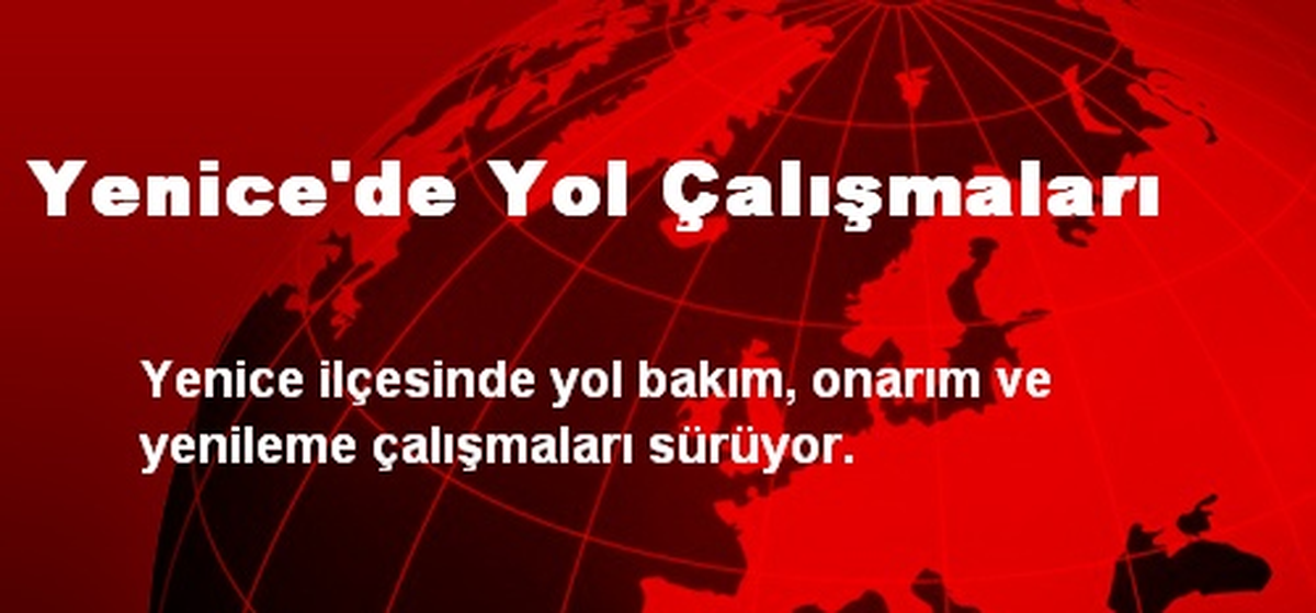 Yenice\'de Yol Çalışmaları Devam Ediyor