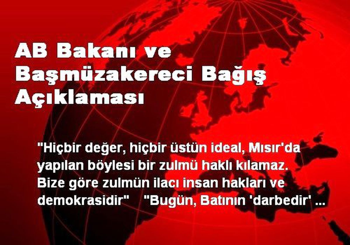 AB Bakanı ve Başmüzakereci Bağış Açıklaması