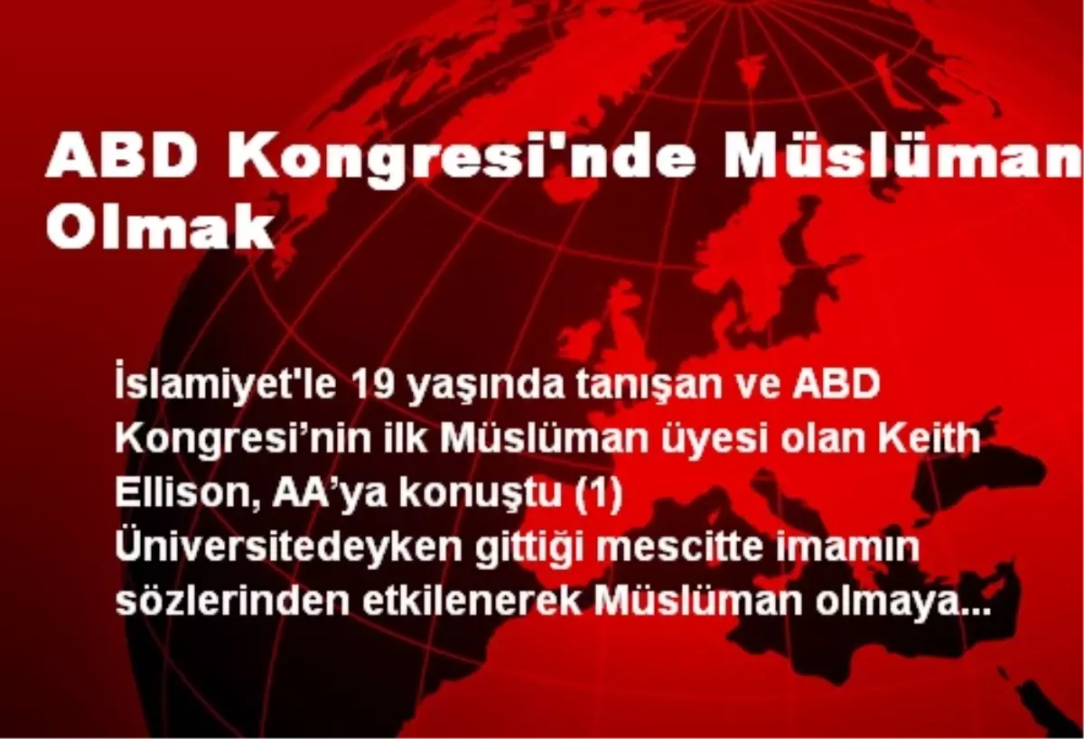 ABD Kongresi\'nde Müslüman Olmak