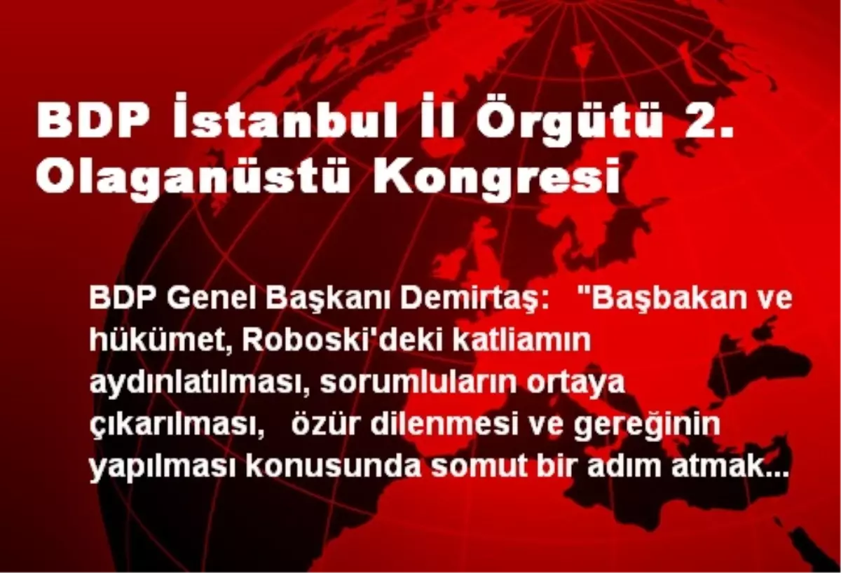 BDP İstanbul İl Örgütü 2. Olaganüstü Kongresi