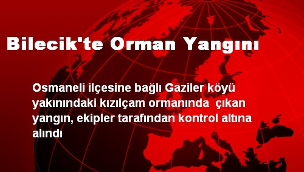 Bilecik\'te Orman Yangını