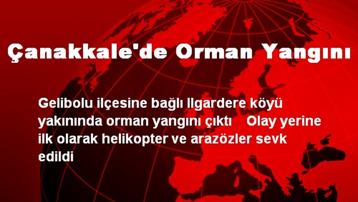 Çanakkale\'de Orman Yangını