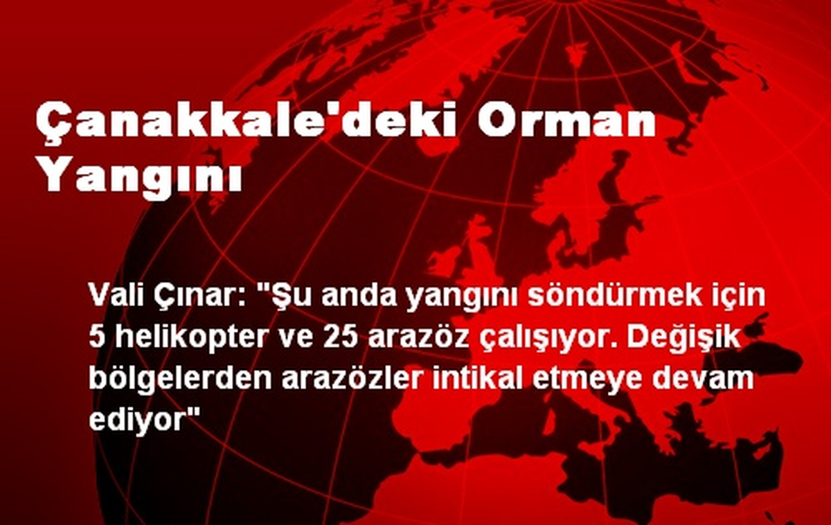 Çanakkale\'deki Orman Yangını