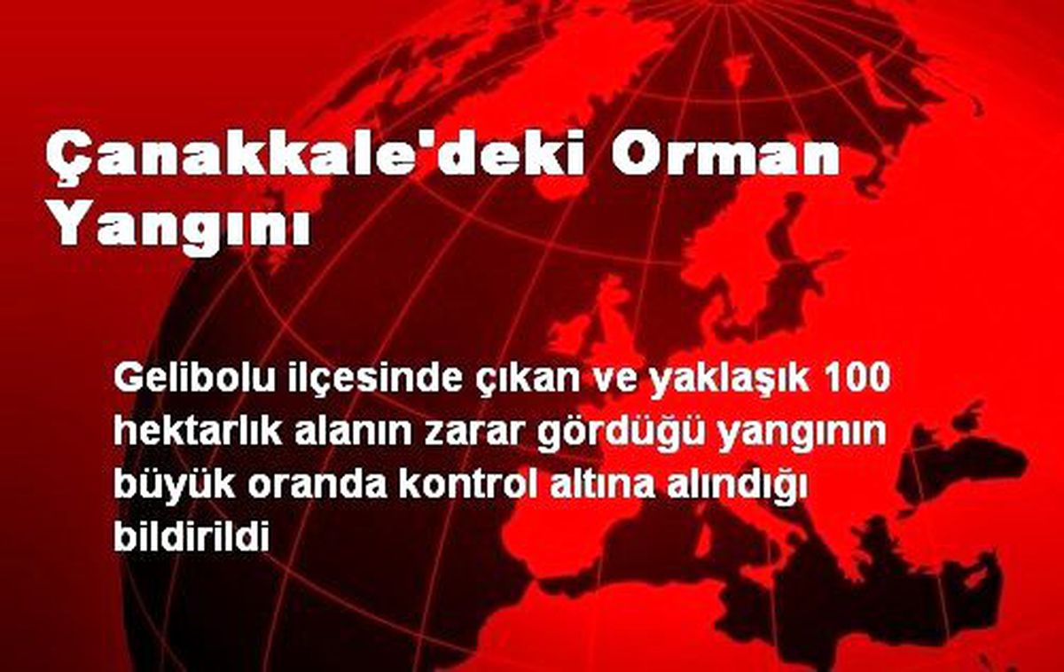 Çanakkale\'deki Orman Yangını