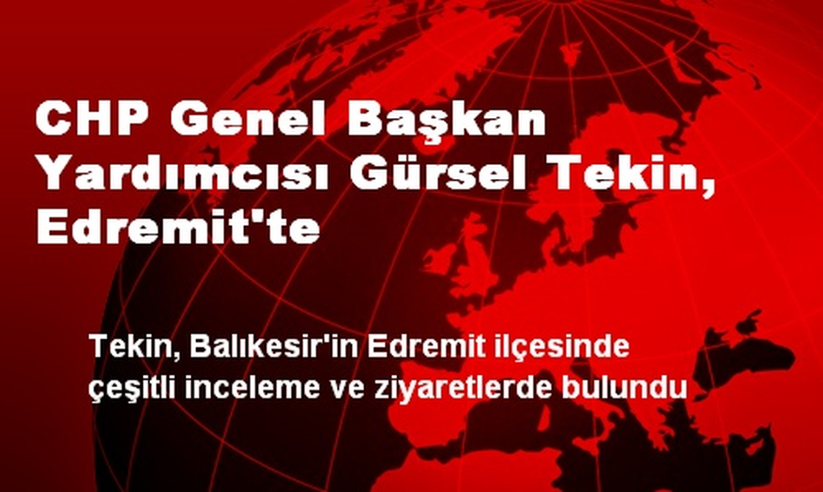 CHP Genel Başkan Yardımcısı Gürsel Tekin, Edremit\'te
