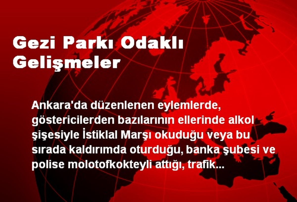 Gezi Parkı Odaklı Gelişmeler