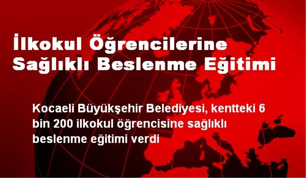 İlkokul Öğrencilerine Sağlıklı Beslenme Eğitimi