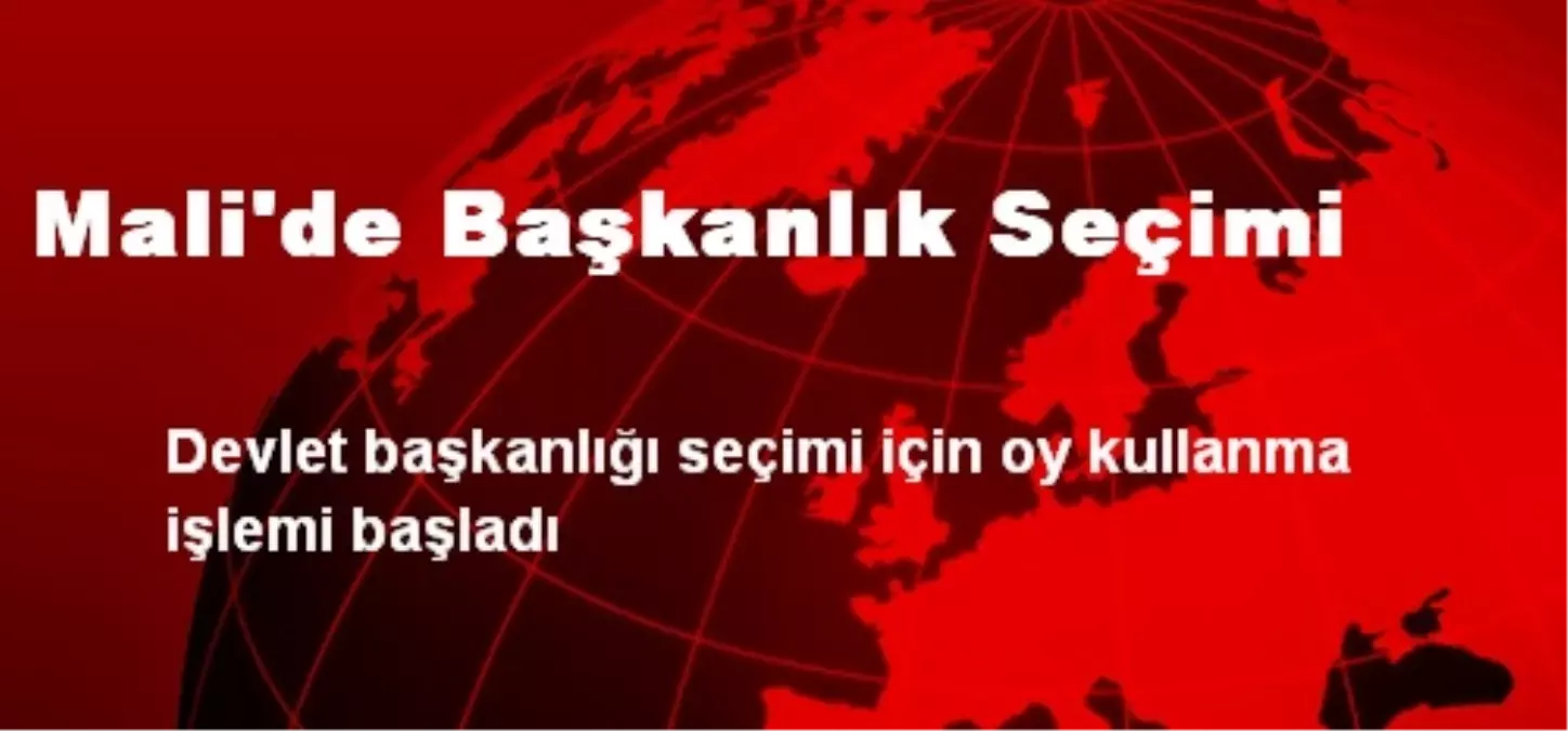 Mali\'de Başkanlık Seçimi