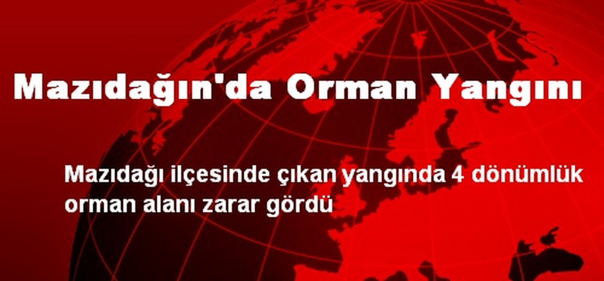 Mazıdağın\'da Orman Yangını