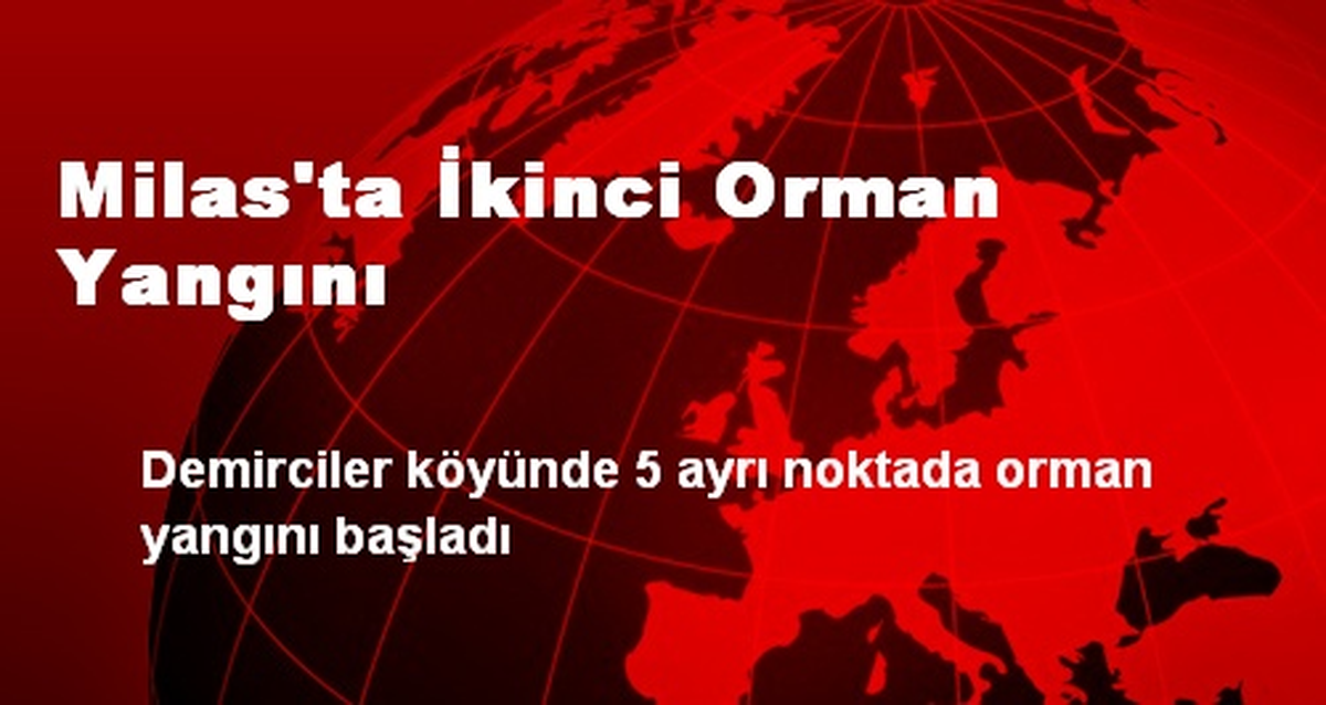 Milas\'ta İkinci Orman Yangını
