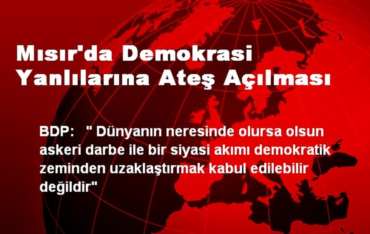 Mısır\'da Demokrasi Yanlılarına Ateş Açılması