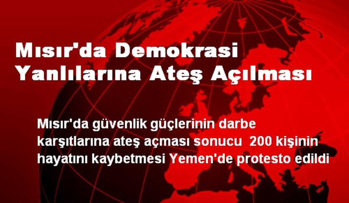 Mısır\'da Demokrasi Yanlılarına Ateş Açılması