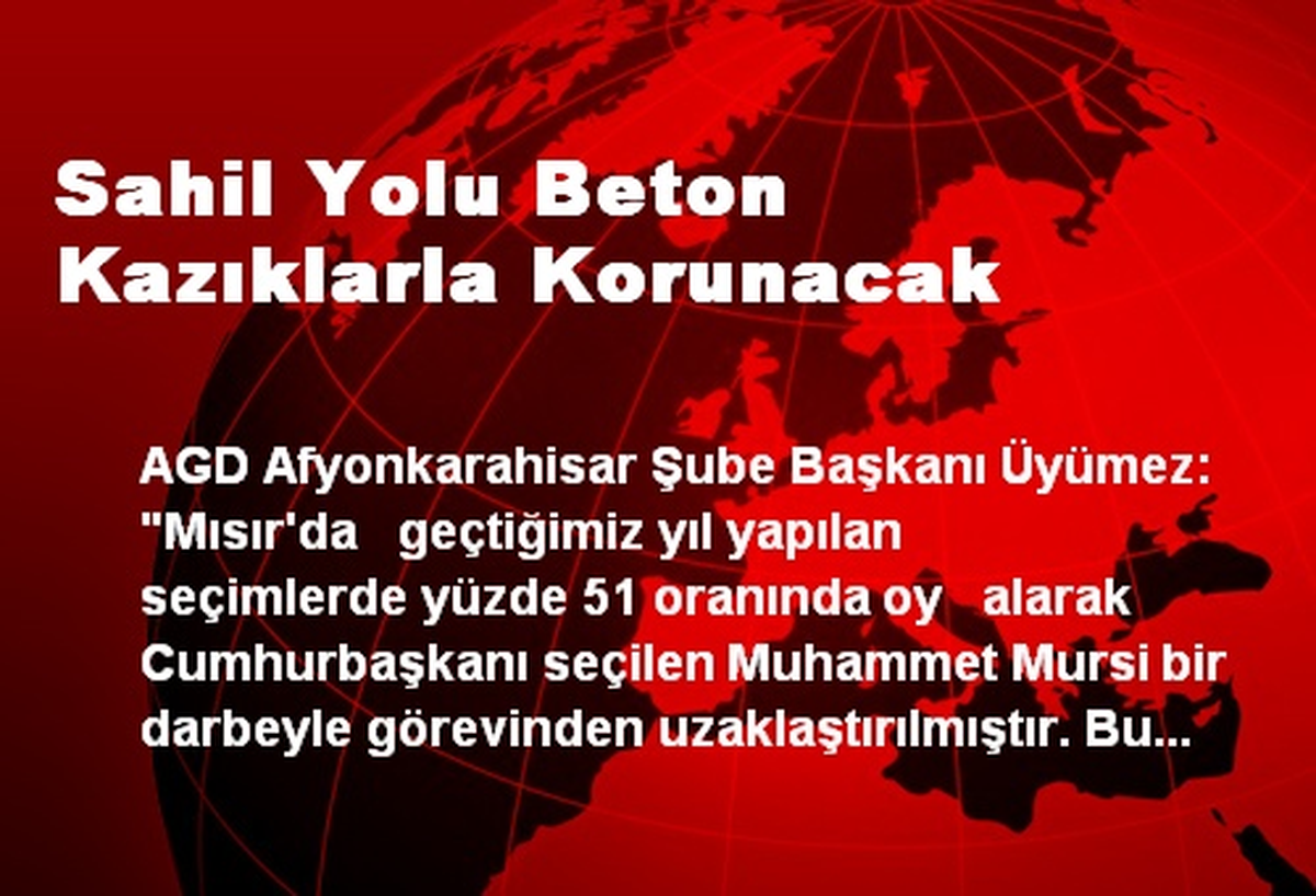 Sahil Yolu Beton Kazıklarla Korunacak