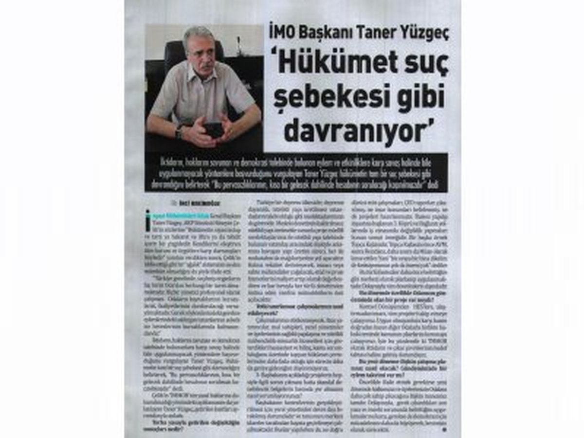 Taner Yüzgeç Bağımsız Dergisinin Sorularını Yanıtladı