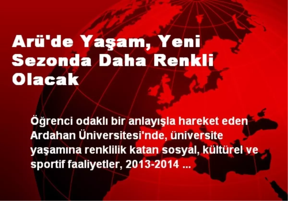 Ardahan Üniversitesi Yeni Sezonda Daha Renkli Olacak