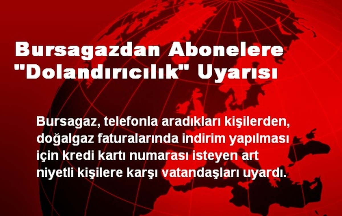 Bursagazdan Abonelere "Dolandırıcılık" Uyarısı