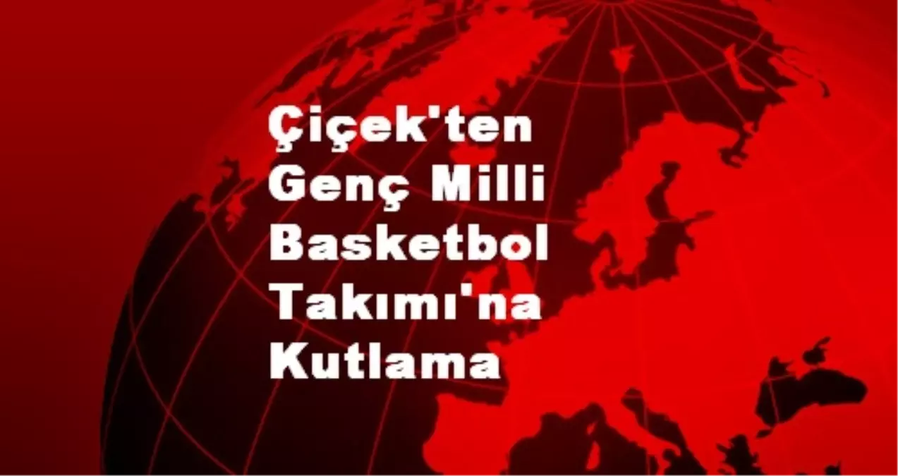 Çiçek\'ten Genç Milli Basketbol Takımı\'na Kutlama