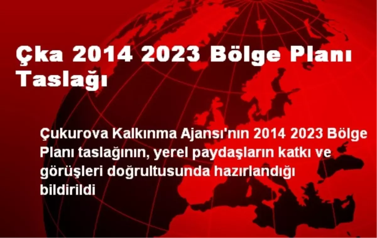 Çka 2014 2023 Bölge Planı Taslağı