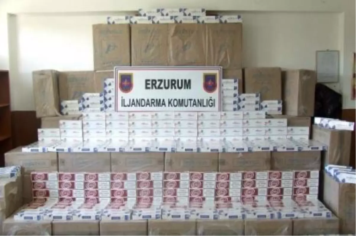 Erzurum\'da 12 Bin 309 Paket Kaçak Sigara Ele Geçirildi