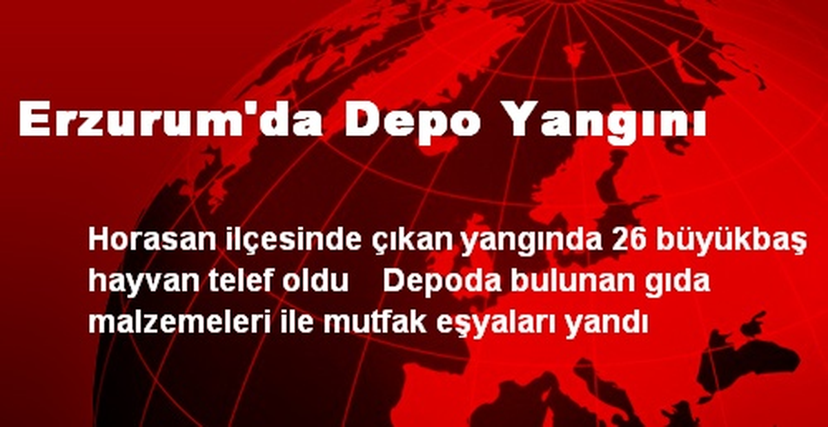Erzurum\'da Depo Yangını