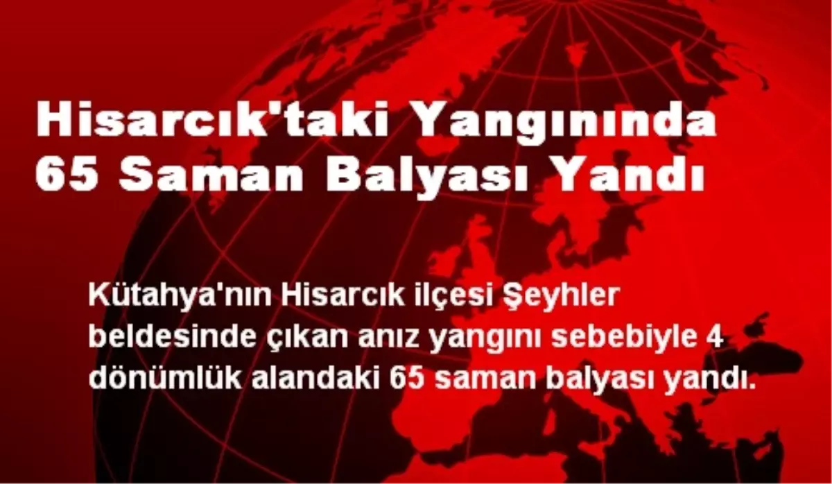 Hisarcık\'taki Yangınında 65 Saman Balyası Yandı