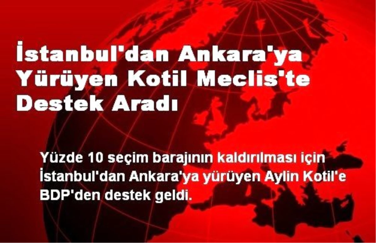 İstanbul\'dan Ankara\'ya Yürüyen Kotil Meclis\'te Destek Aradı