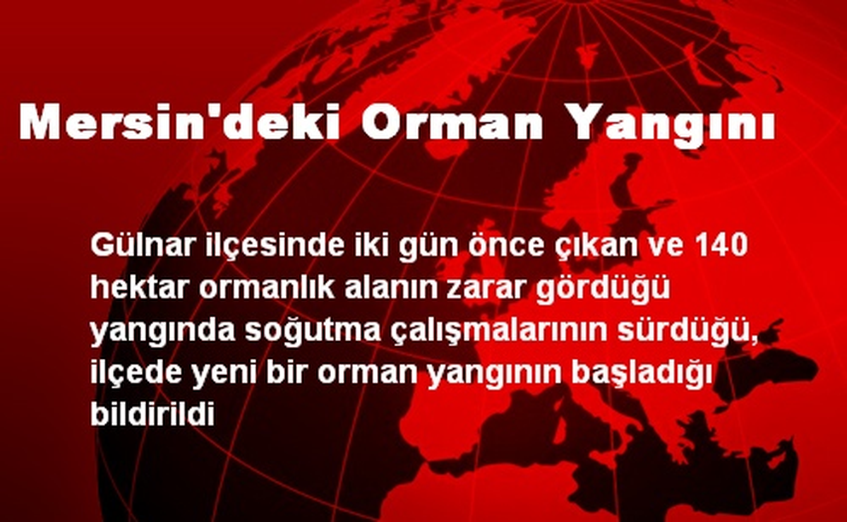 Mersin\'deki Orman Yangını