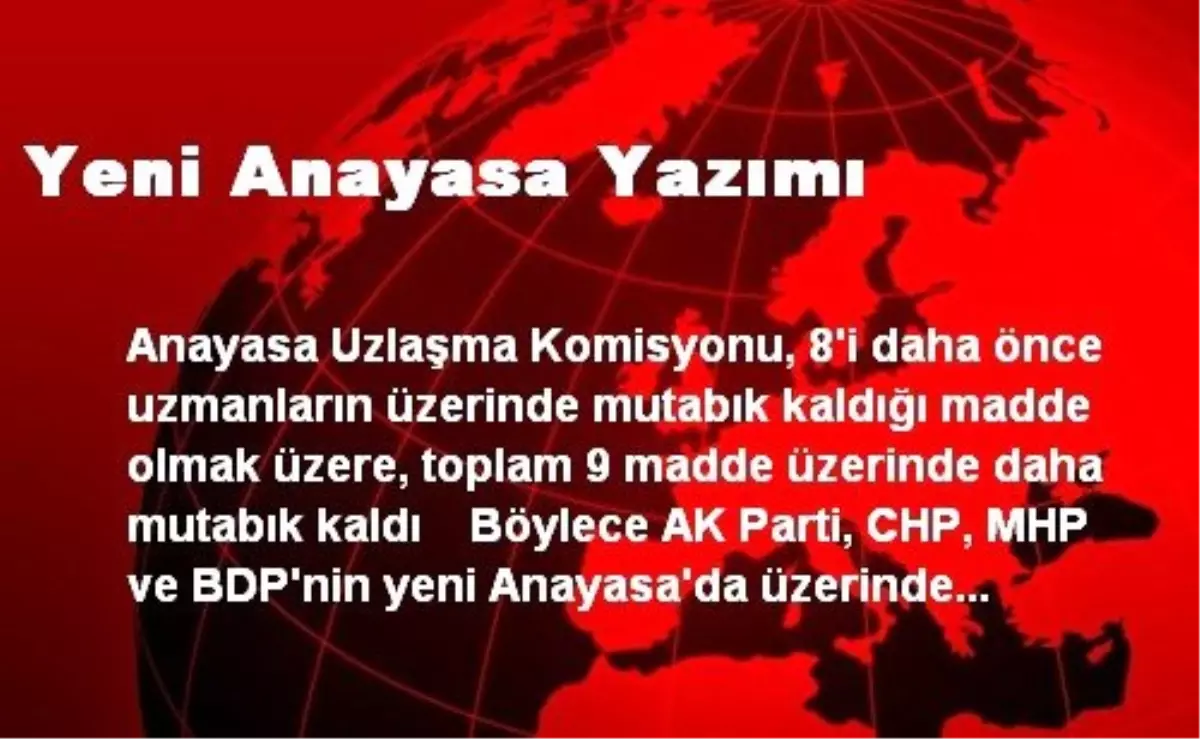 Yeni Anayasa Yazımı