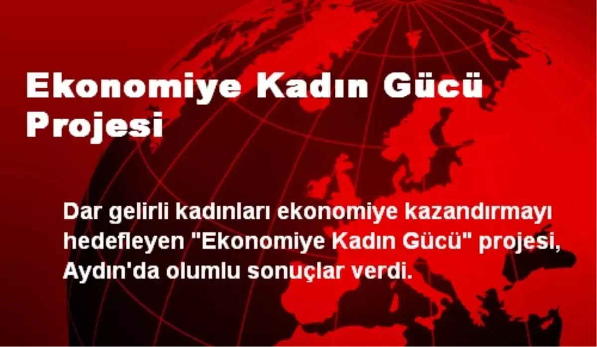 Ekonomiye Kadın Gücü Projesi