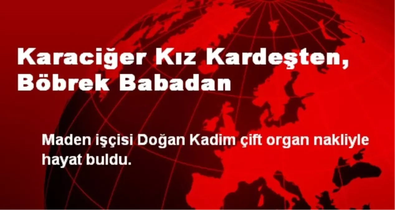 Kız Kardeşinin Karaciğeri Babasının Böbreği Can Verdi