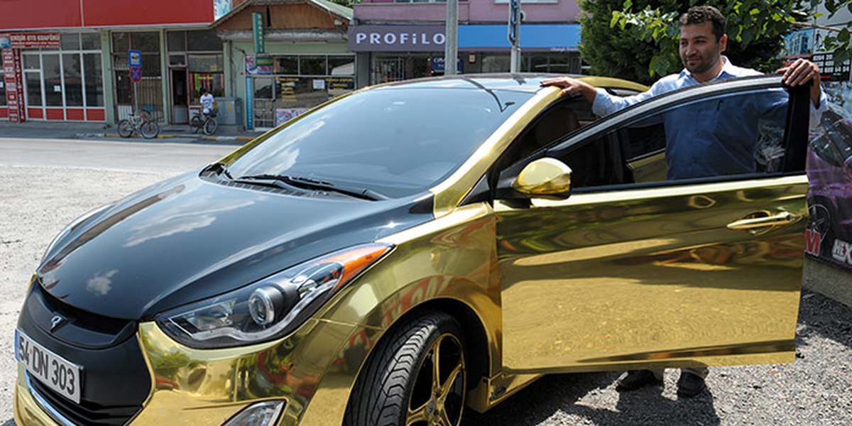 Altından sonra ikinci otomobilini gümüşle kaplayacak