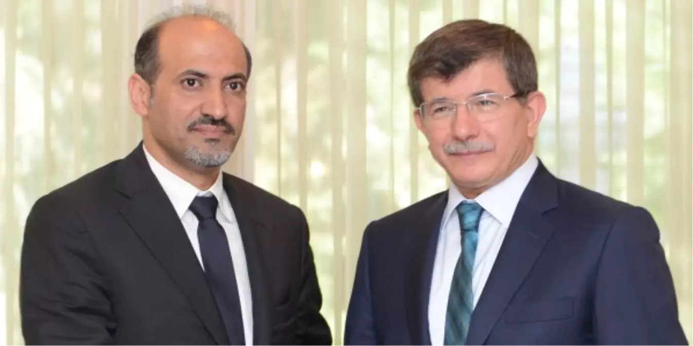 Davutoğlu, Suriye Ulusal Koalisyonu Başkanı Jarba\'yı Kabul Etti