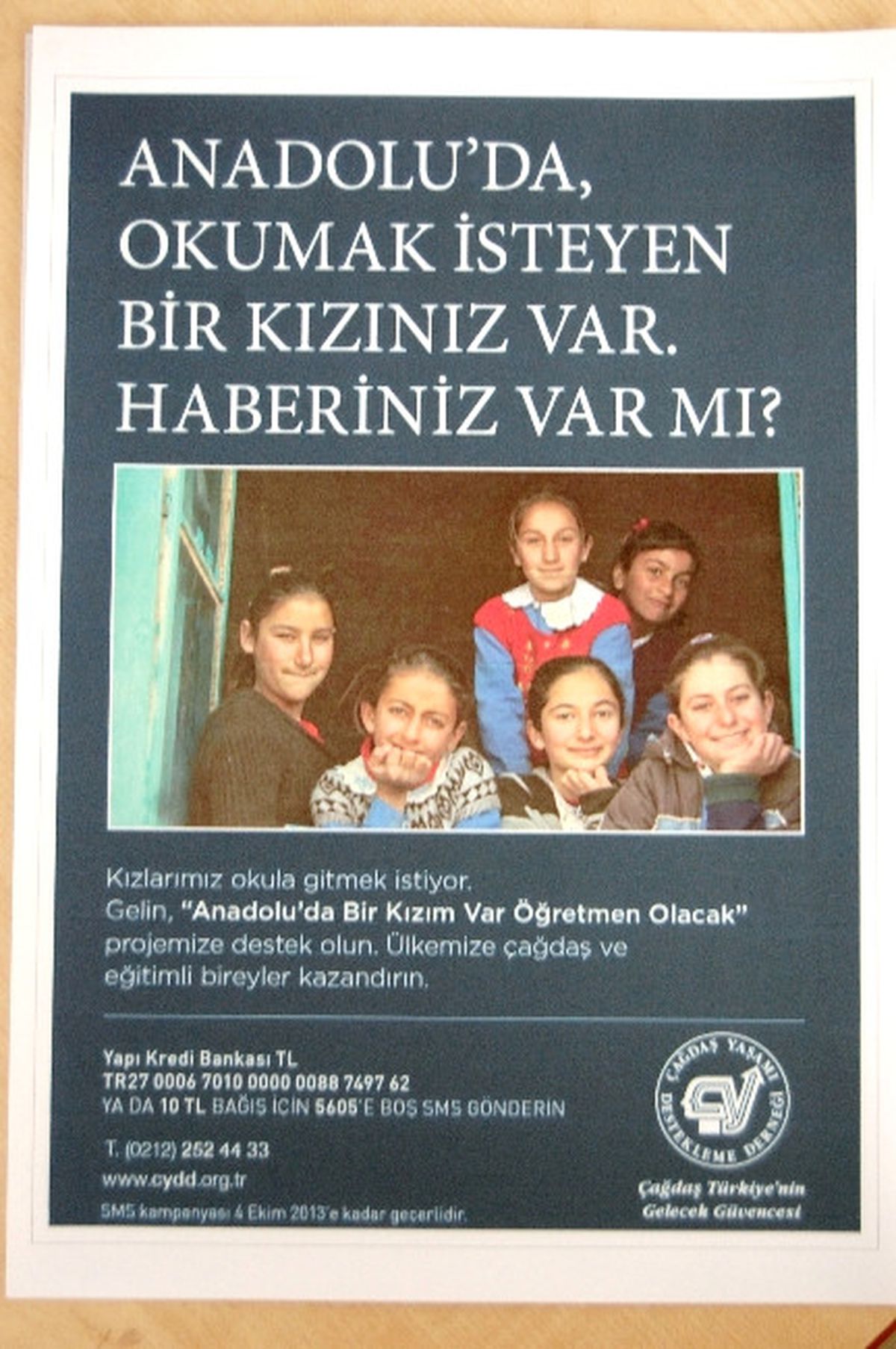 \'Anadolu\'da Okumak İsteyen Bir Kızınız Var, Haberiniz Var Mı?\' Projesi