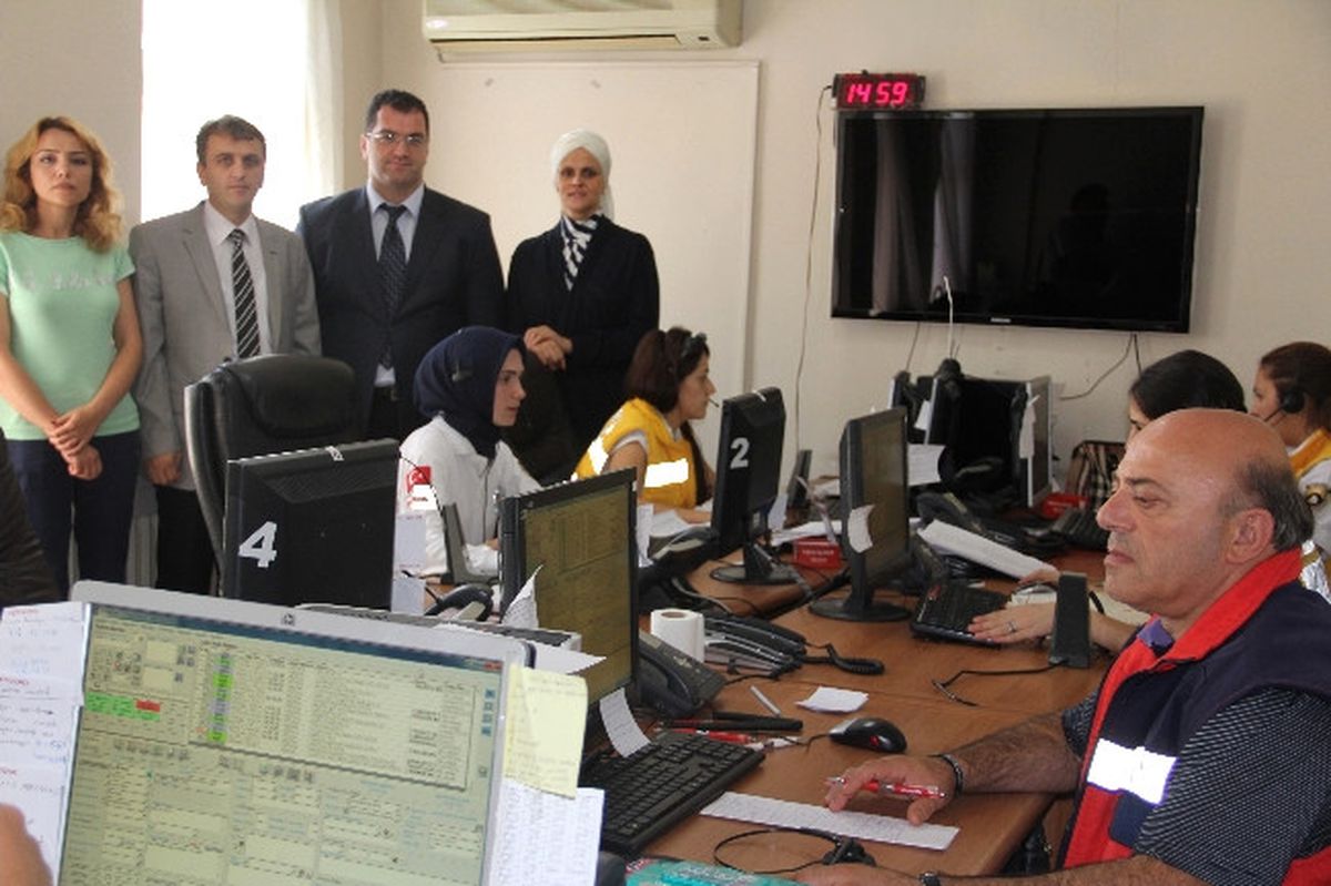 112 Komuta Kontrol Merkezinde Yoğun Tempo