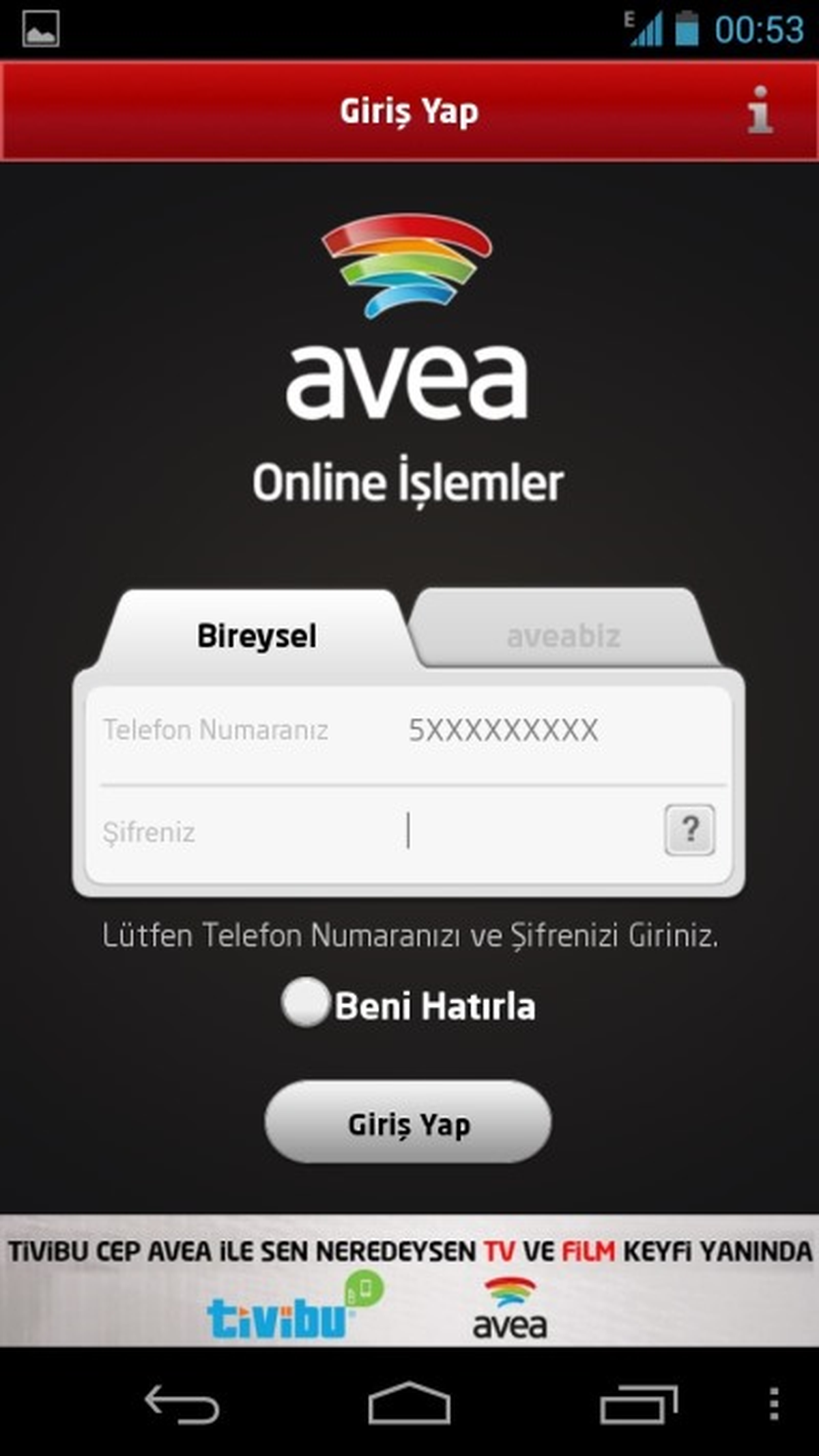 Avea Online İşlemler 'Beni Hatırla' Diyen Herkesi Tanıyor