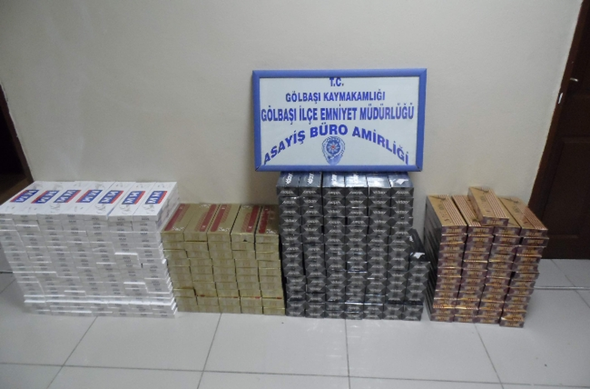 Gölbaşı\'nda Bin 400 Paket Kaçak Sigara Ele Geçirildi