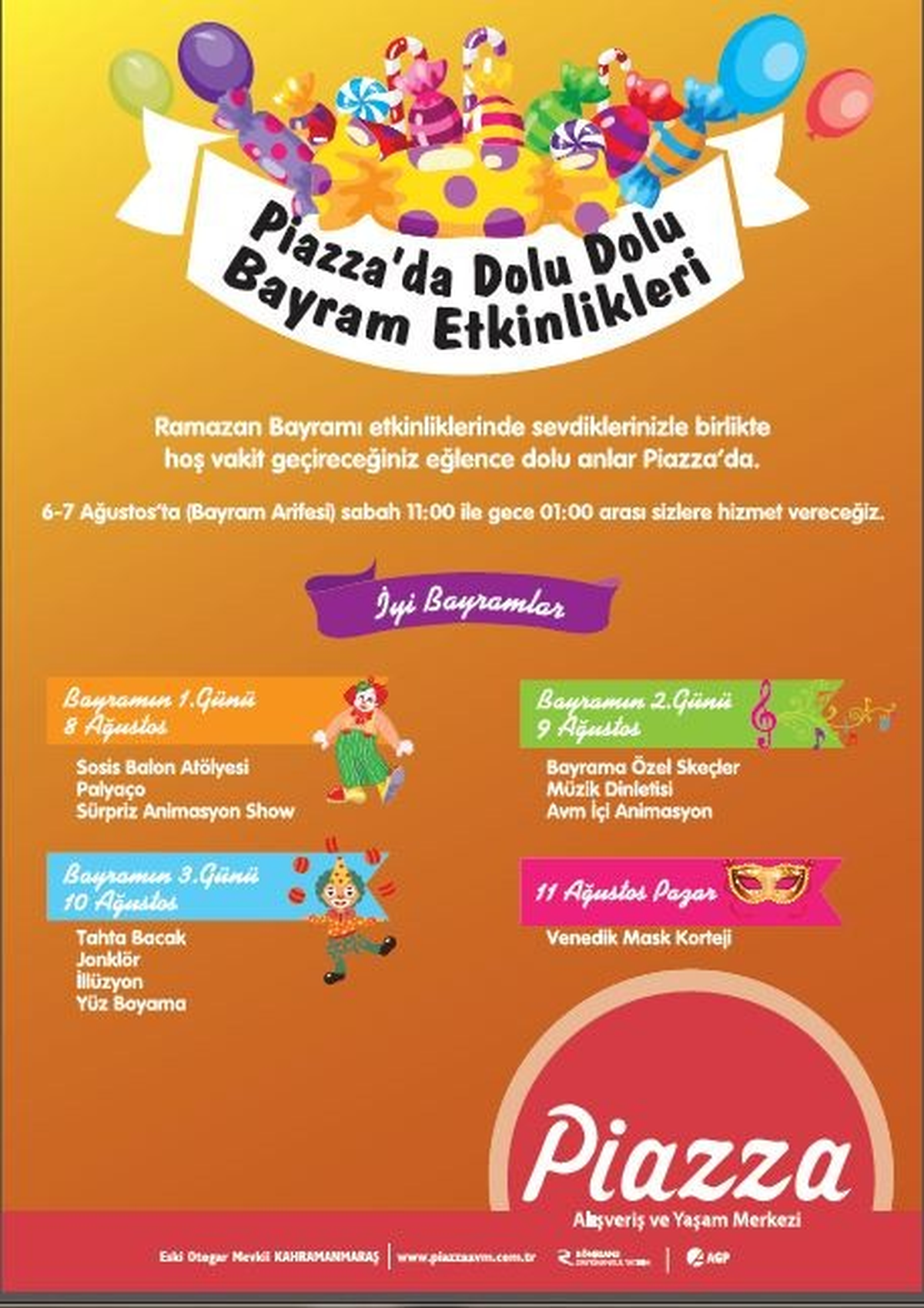 Piazza, Bayram Öncesi 2 Gün 01.00\'e Kadar Hizmet Verecek