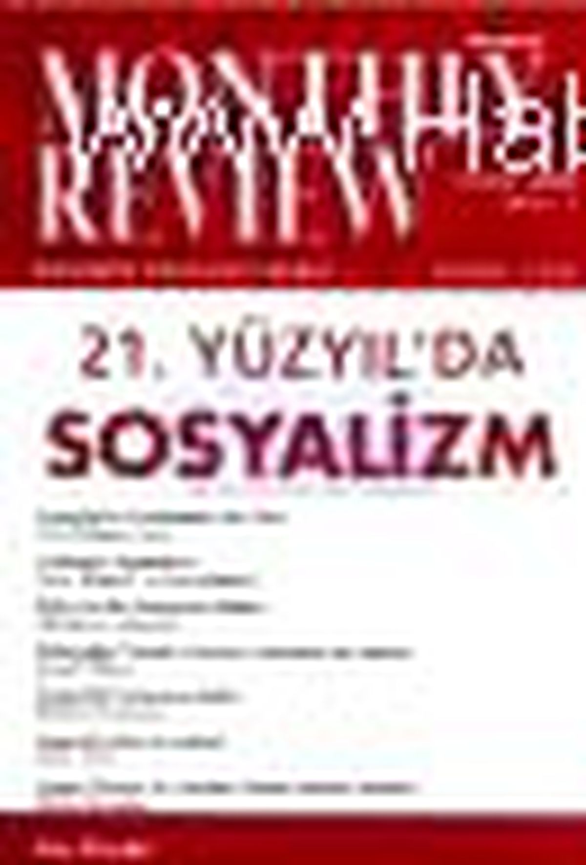 Monthly Review Sayı: 1 Kitabı