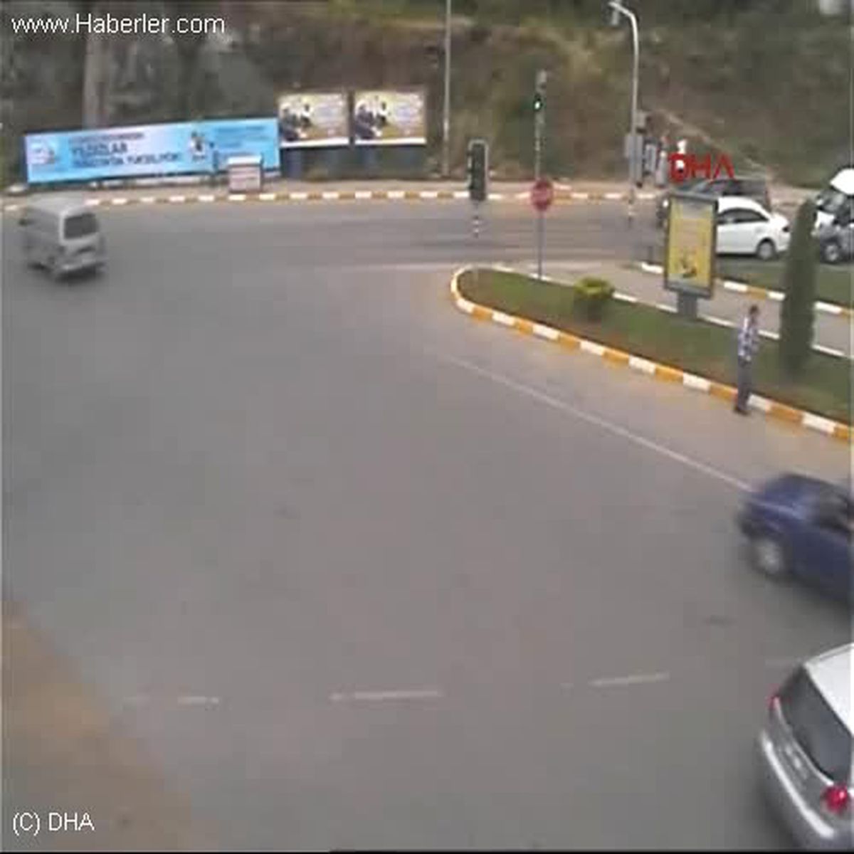 Trabzon\'da Kazalar Mobese Kameralarında