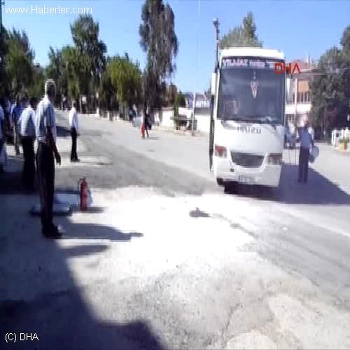 Motoru Yanan Minübüste Panik