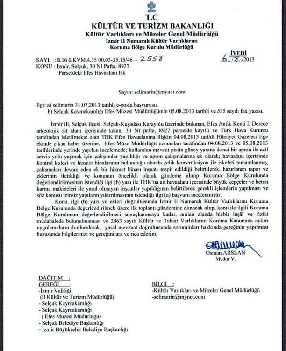 Sit Alanına İkinci Pist ve Hangar Yapımı Durduruldu