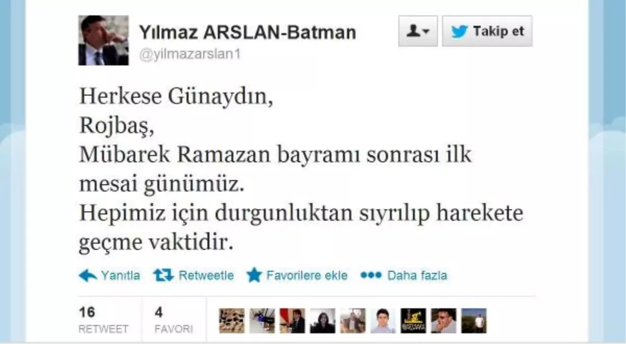 Batman Valisi Kürtçe Tweet Atmaya Başladı