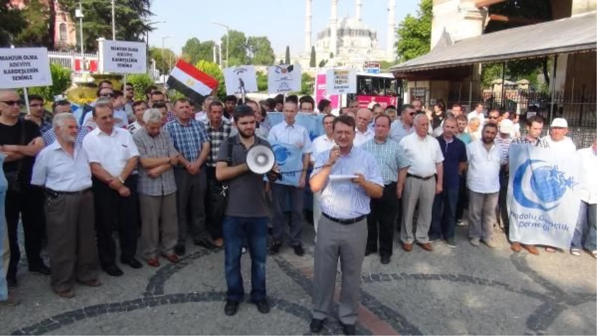 Edirne\'de Mısır Protestosu