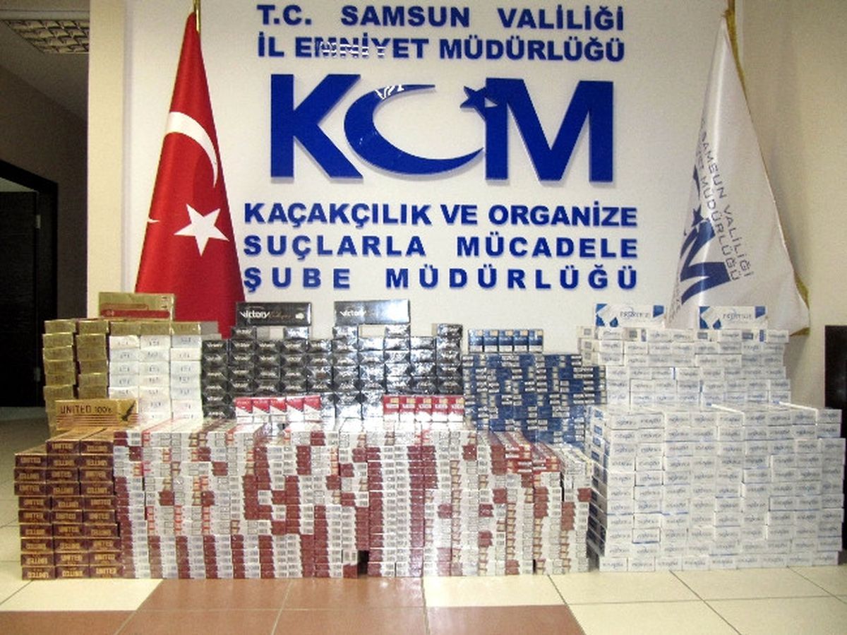 Samsun\'da 973 Paket Kaçak Sigara Ele Geçti