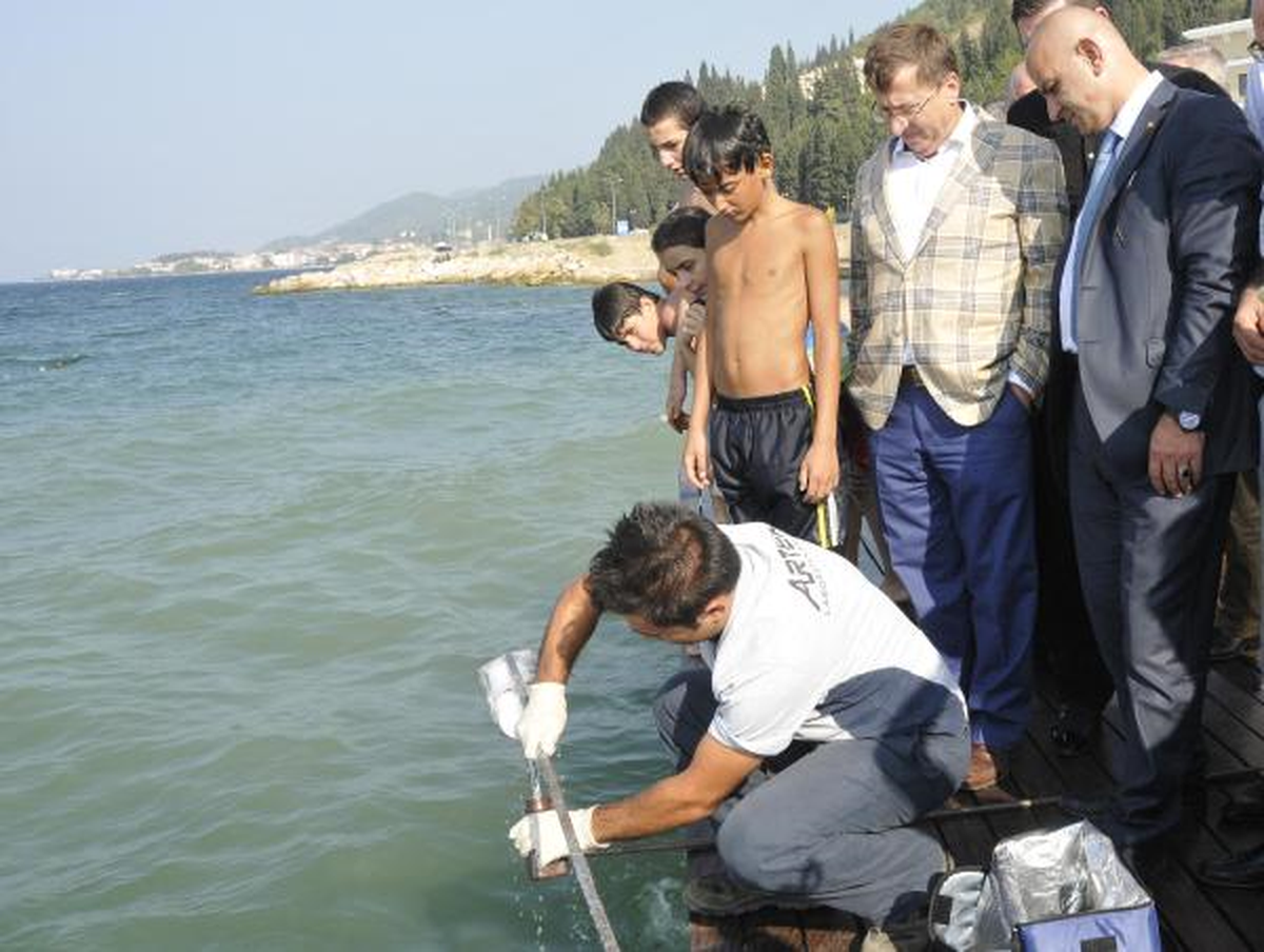 Mavi Bayraklı Plajlardan Su Numunesi Alındı