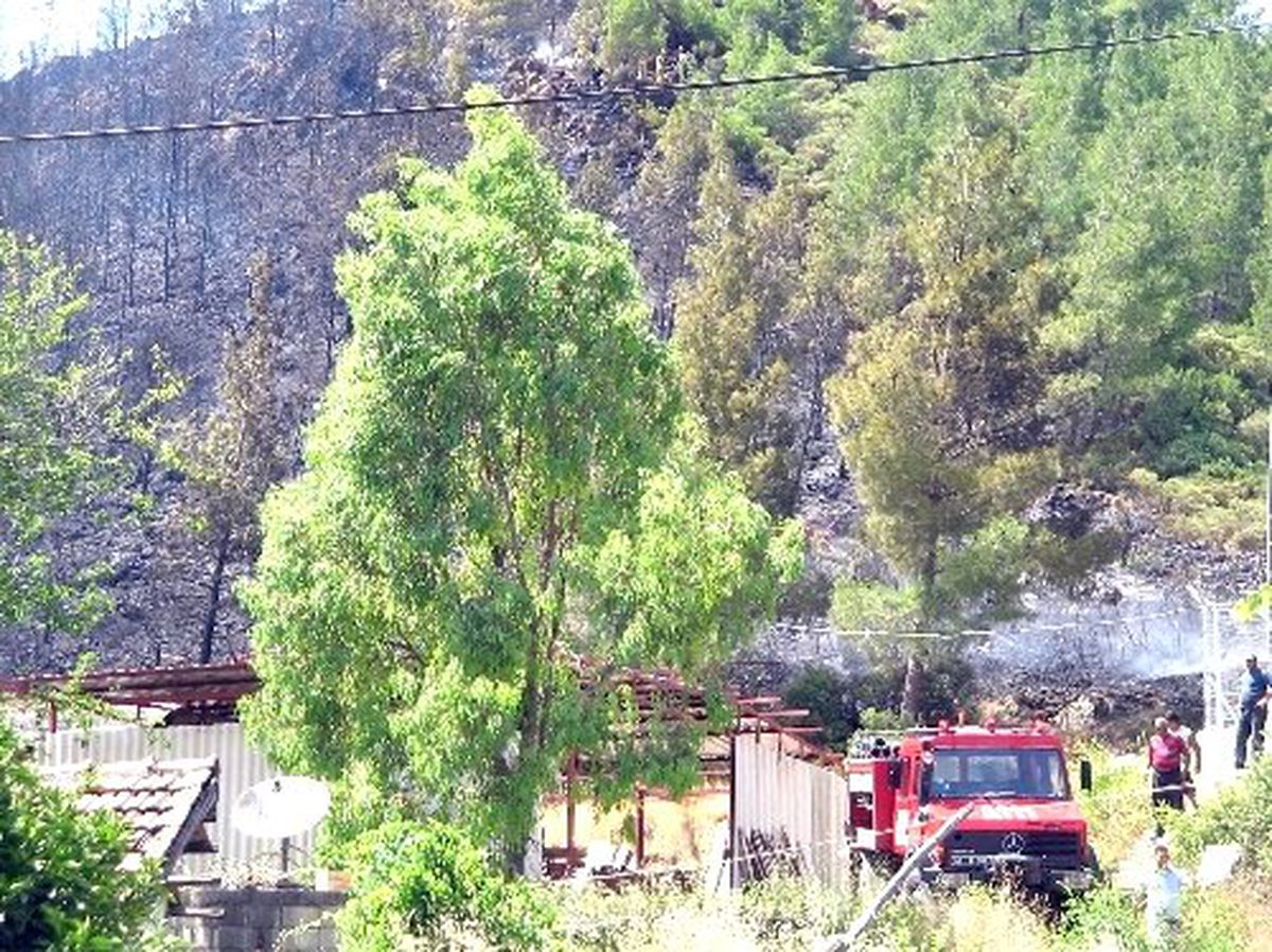 Marmaris\'te 5 Dönüm Ormanlık Alan Kül Oldu