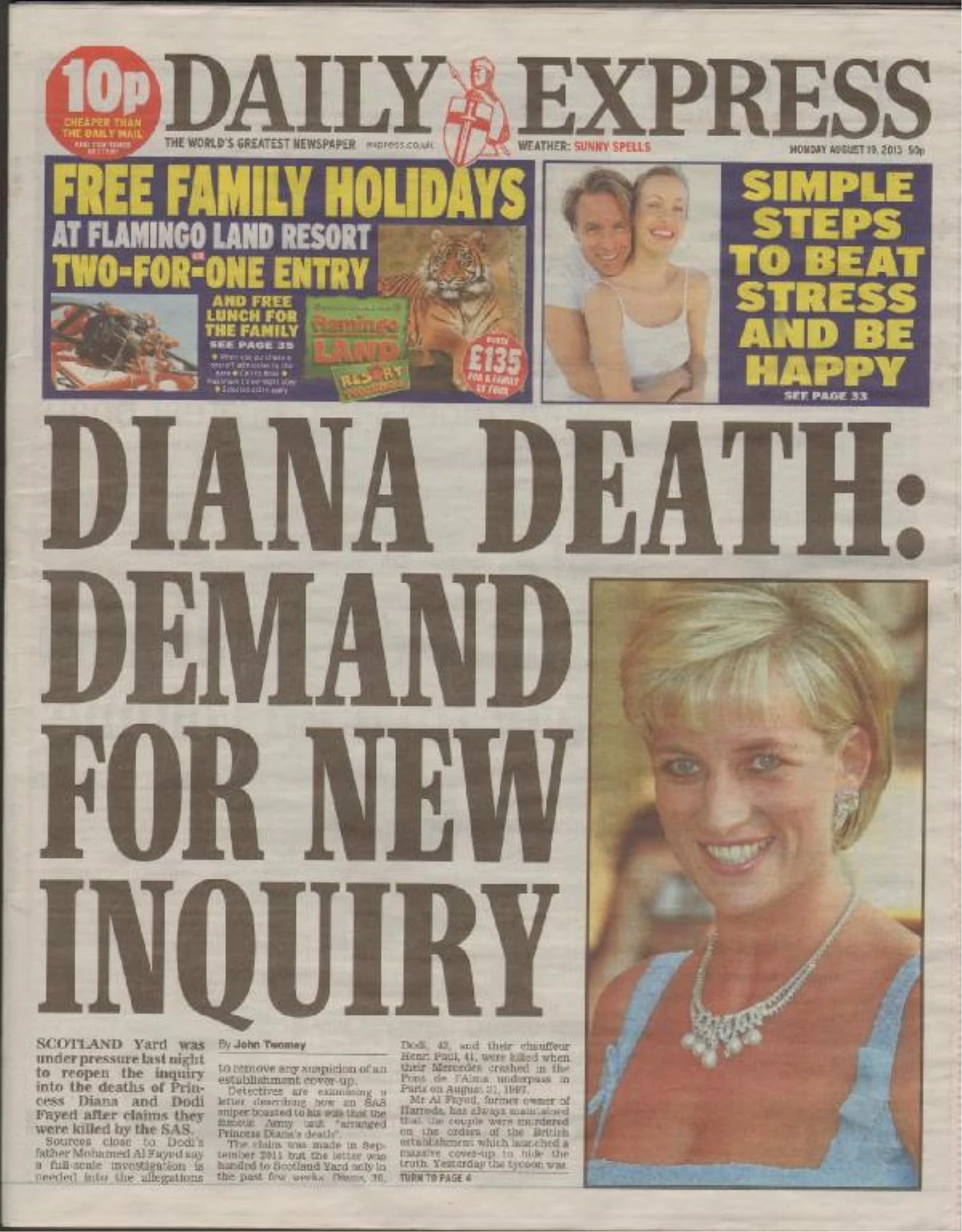 Daıly Express Gazetesi Dıana\'nın Ölümü ile İlgili Yeni Soruşturma Açılması İçin Kampanya Başlattı