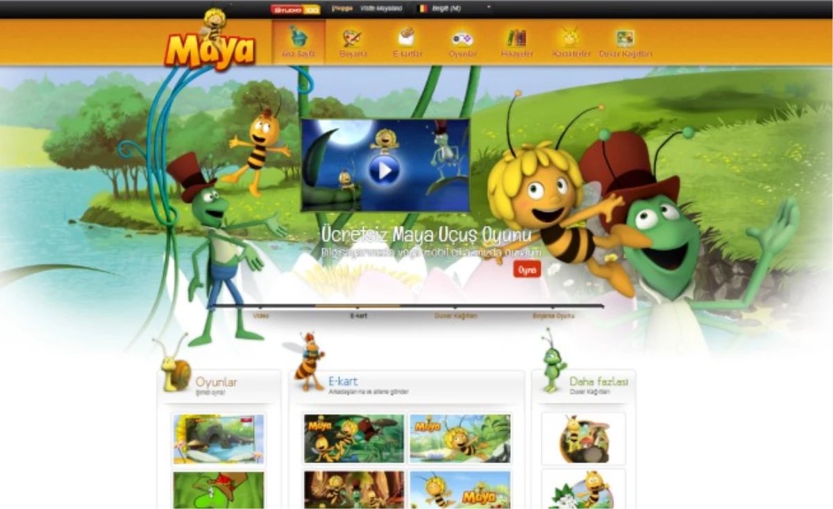 Arı Maya\'nın Eğlenceli Web Sitesi Şimdi Türkiye\' de