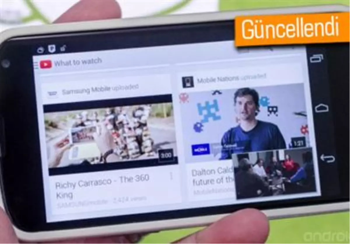 Google, Youtube\'un Android Uygulamasını Güncelledi