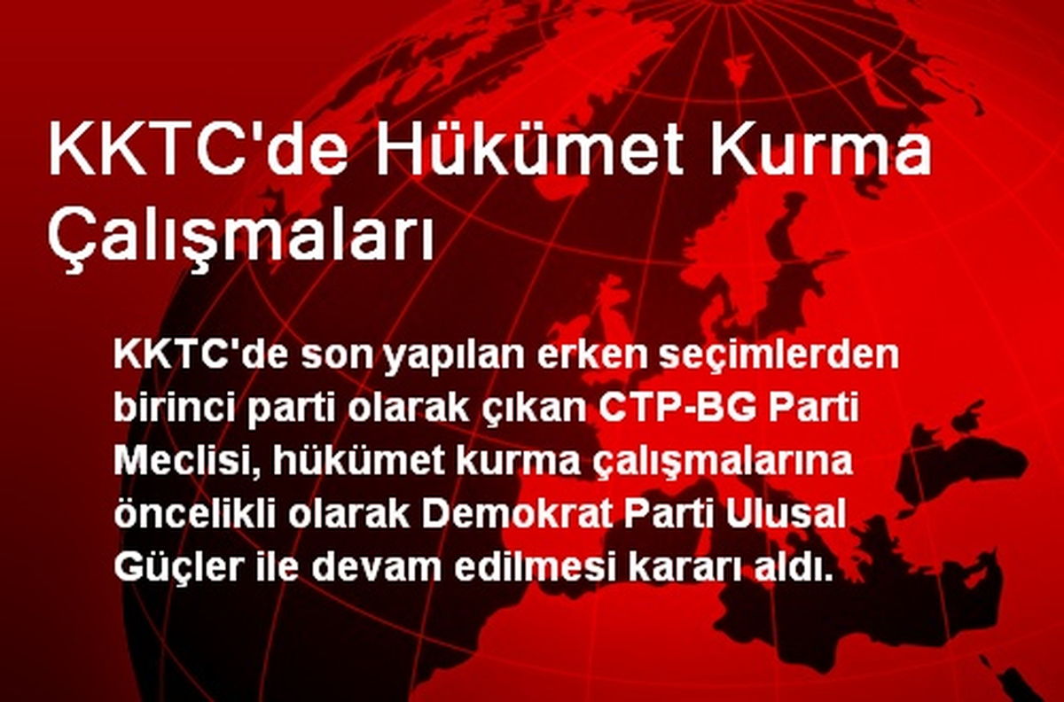 KKTC\'de Hükümet Kurma Çalışmaları